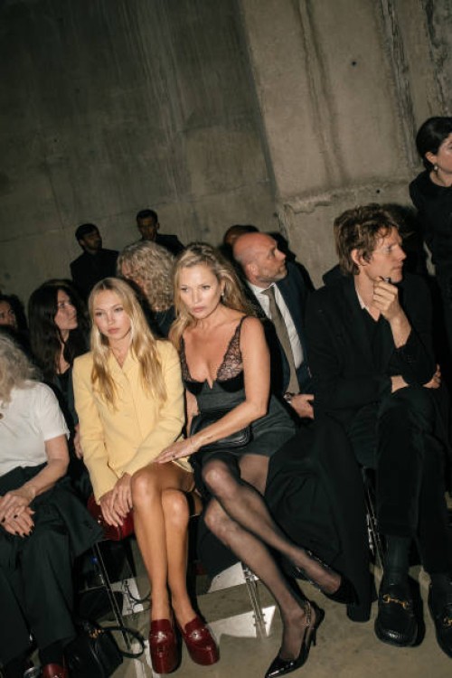 Lila and Kate Moss at Gucci Cruise 2025 Fashion Show held at the Tate Modern on May 13, 2024 in London, United Kingdom.