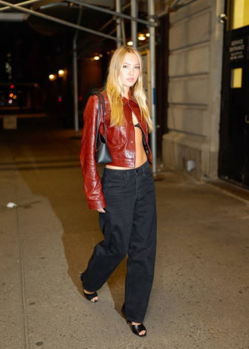 Lila Moss is seen attending The Annual Frame Fashion Week dinner during New York Fashion Week on September 09, 2024 in New York City.
