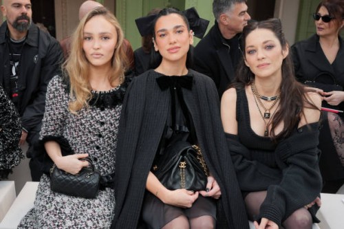 Lily-Rose Depp, Dua Lipa, Marion Cotillard at the Chanel Haute Couture Spring/Summer 2025 fashion show as part of Paris Couture Fashion Week held at...
