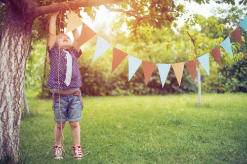little child preparing a party event - home decoration stock pictures, royalty-free photos & images