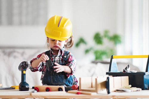 little girl power - home decoration stock pictures, royalty-free photos & images