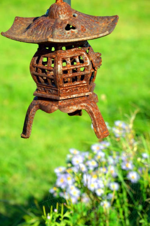 little light - garden decoration stock-fotos und bilder
