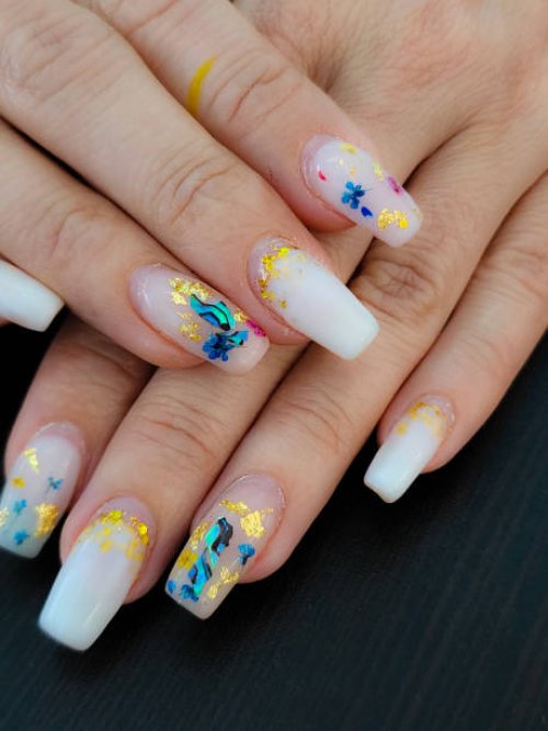 long fingernails with abstract design - nails art stock pictures, royalty-free photos & images