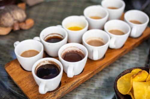 luwak coffee & tea testing in bali - coffee stock pictures, royalty-free photos & images