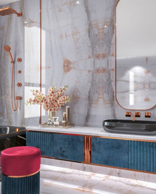 luxury marble modern bathroom - home decoration stock pictures, royalty-free photos & images