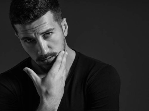 macho mens - hairstyle stockfoto's en -beelden