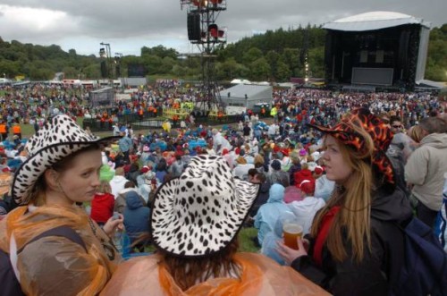 Madonna fans before the Madonna concert, at Slane Castle, Co Meath, Republic of Ireland