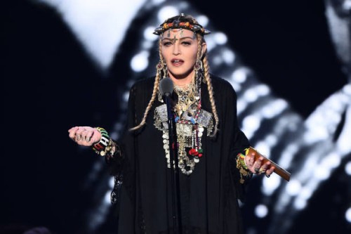 Madonna presents the award for Video of the Year onstage during the 2018 MTV Video Music Awards at Radio City Music Hall on August 20, 2018 in New...
