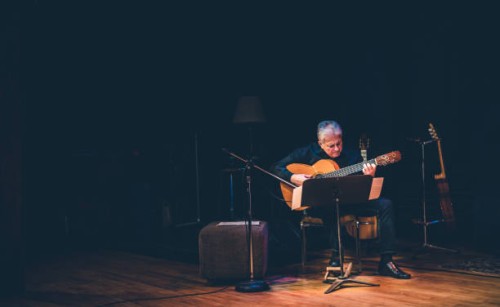 male guitarist performing on the stage - concert stock pictures, royalty-free photos & images