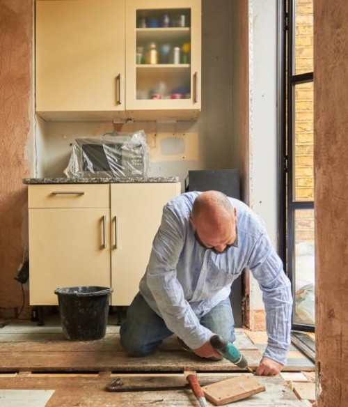 man doing diy at home - home decoration stock pictures, royalty-free photos & images