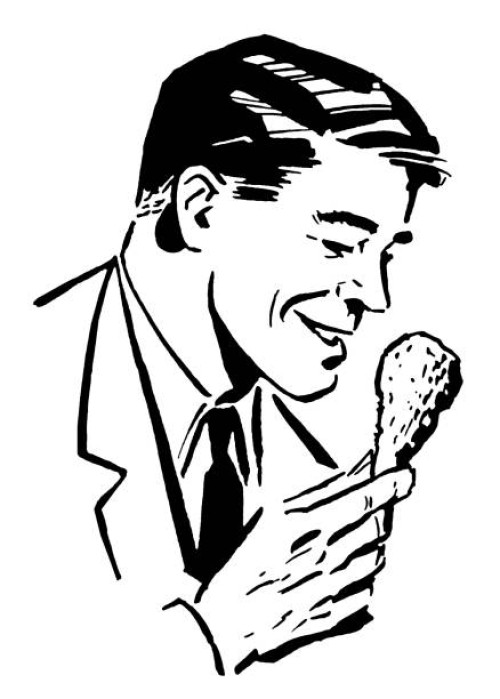 man with chicken - junk food stock illustrations