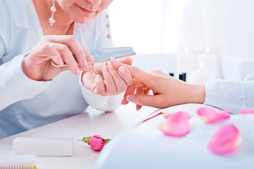manicure treatment - nails art stock pictures, royalty-free photos & images