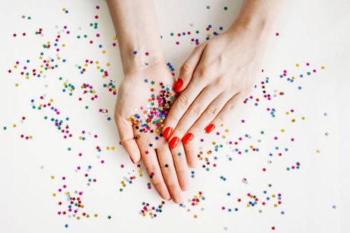 manicured womans nails with red nail polish,russia - nails art stock pictures, royalty-free photos & images