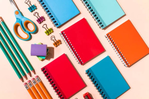 many office stationery items - home decoration stock pictures, royalty-free photos & images