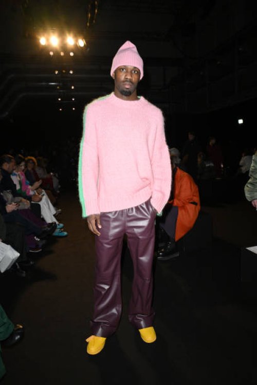 Marcus Thuram attends the JW Anderson fashion show during the Milan Menswear Fall/Winter 2024-2025 on January 14, 2024 in Milan, Italy.