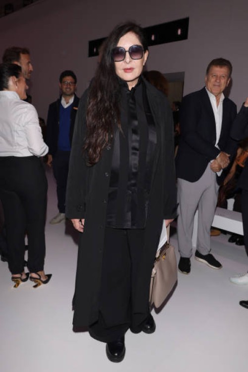 Marina Abramović is seen front row at the Fendi fashion show during Milan Fashion Week Womenswear Spring/Summer 2025 on September 17, 2024 in Milan,...
