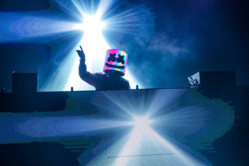 Marshmello performs at Mardi Gras World on January 18, 2018 in New Orleans, Louisiana.