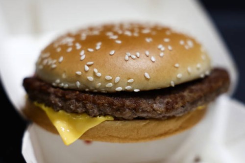 McRoyal burger, known as Quarter Pounder, is seen in this illustration photo taken at McDonald's restaurant in Jawornik, Poland on November 4, 2024.
