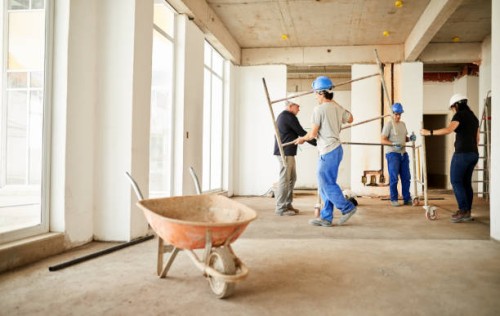 men at work - home decoration stock pictures, royalty-free photos & images