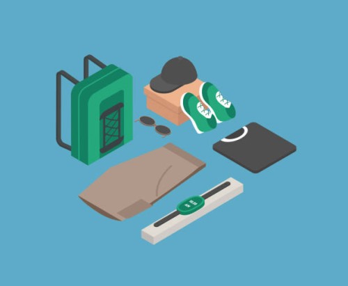 men's clothing and accessories isometric vector - fashion stock illustrations