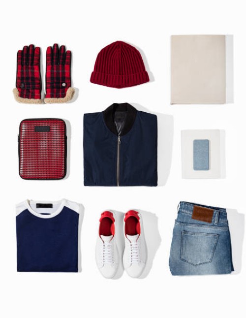 men’s clothing with personal accesorries isolated on white background - fashion stock pictures, royalty-free photos & images