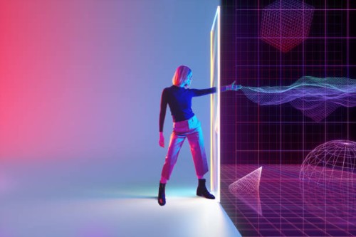 metaverse portal. - fashion stock-fotos und bilder