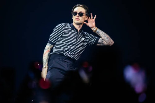 Mexican singer Peso Pluma performs at Arena Monterrey on September 24, 2024 in Monterrey, Mexico.