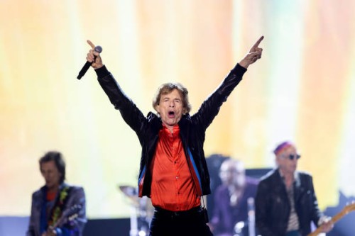 Mick Jagger of The Rolling Stones performs on stage during a concert as part of their 'Stones Sixty European Tour' on July 31, 2022 at Friends Arena...