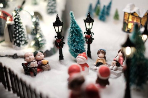 miniature village with show - home decoration stock pictures, royalty-free photos & images