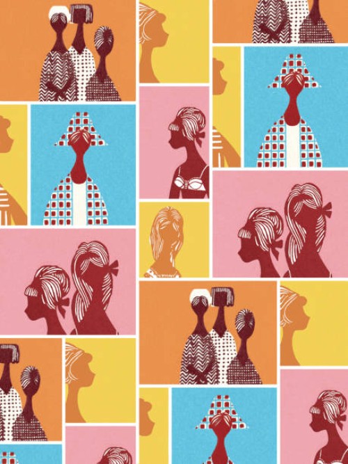mod pattern - fashion stock illustrations