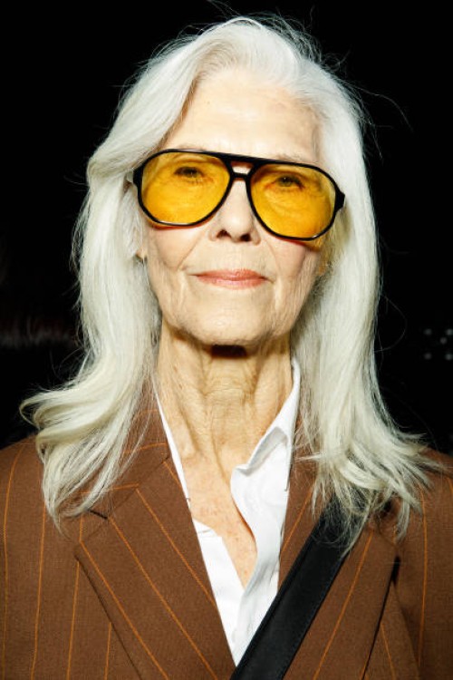 Model is posing backstage at the Family First fashion show during the Milan Menswear Fall/Winter 2023/2024 on January 13, 2023 in Milan, Italy.