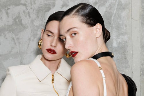 Model is seen backstage at the Elisabetta Franchi fashion show during the Milan Womenswear Spring/Summer 2025 on September 20, 2024 in Milan, Italy.