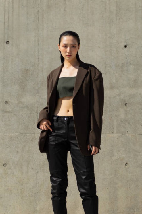 Model Kang Nayeon at Seoul Fashion Week S/S 2024 on September 06, 2023 in Seoul, South Korea.