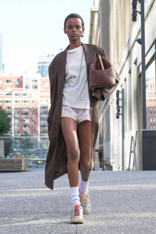 Model on the runway at Coach RTW Spring 2025 held at The High Line as part of New York Ready to Wear Fashion Week on September 9, 2024 in New York,...