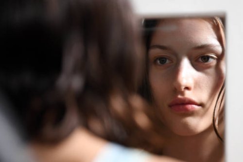 Model prepares backstage ahead of the ANNA QUAN presented by ebay show during Australian Fashion Week Presented By Pandora 2024 at Carriageworks on...