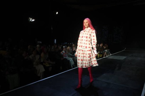 Model walks the runway at the Tyler McGillivary fashion show during the February 2025 New York Fashion Week on February 07, 2025 in New York City.