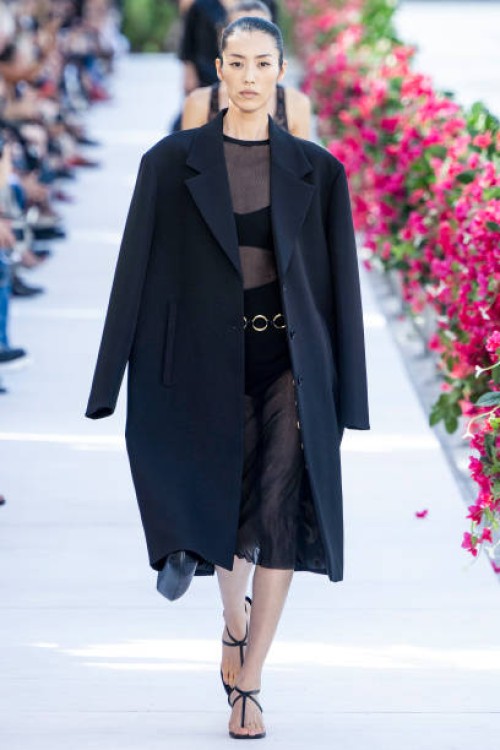 Model walks the runway during the Michael Kors Ready to Wear Spring/Summer 2024 fashion show as part of the New York Fashion Week on September 11,...