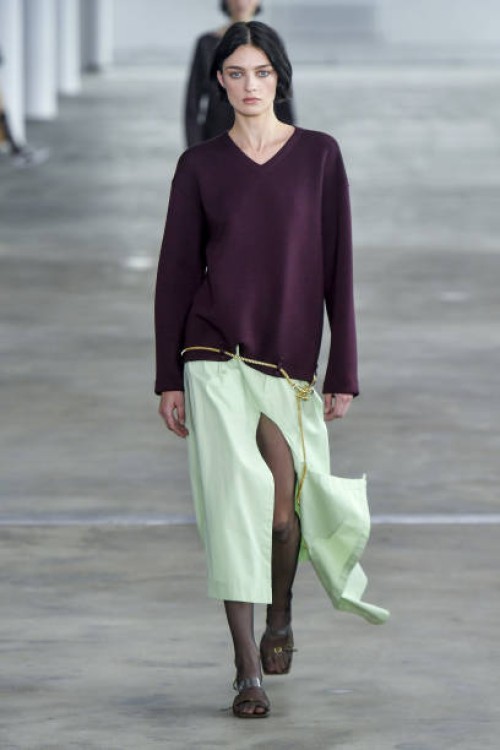 Model walks the runway during the Tibi Ready to Wear Spring/Summer 2025 fashion show as part of the New York Fashion Week on September 7, 2024 in NY.