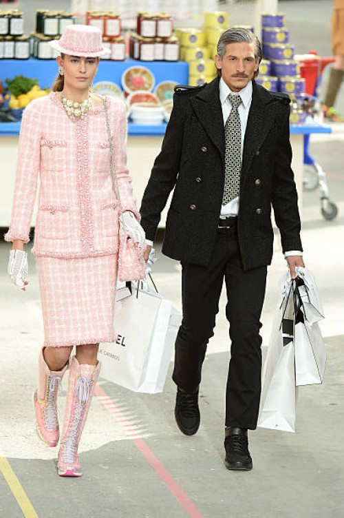 Models walk the runway during the Chanel show as part of the Paris Fashion Week Womenswear Fall/Winter 2014-2015 on March 4, 2014 in Paris, France.