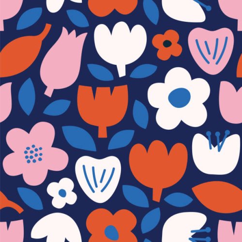 modern abstract natural floral seamless pattern. scandinavian cutout style. contemporary aesthetic art for fabric or wrapping paper, wall art, social media post, packaging. - garden decoration stock illustrations