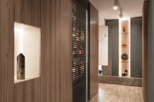 modern apartment interior - home decoration stockfoto's en -beelden