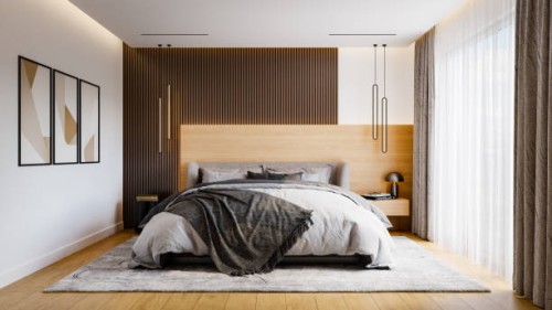 modern bedroom architecture - home decoration stock pictures, royalty-free photos & images