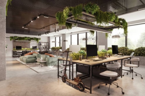 modern coworking office interior - home decoration stock pictures, royalty-free photos & images