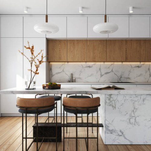 modern elegant kitchen stock photo - home decoration stock pictures, royalty-free photos & images