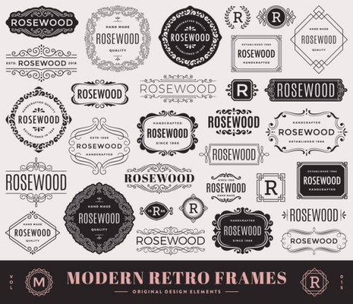 modern frames - fashion stock illustrations