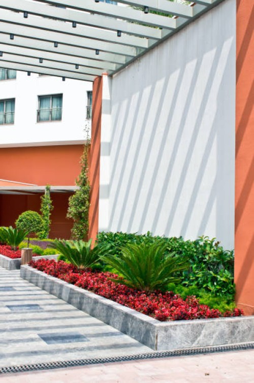 modern garden - garden decoration stock pictures, royalty-free photos & images