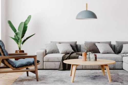 modern living room interior design - home decoration stock pictures, royalty-free photos & images
