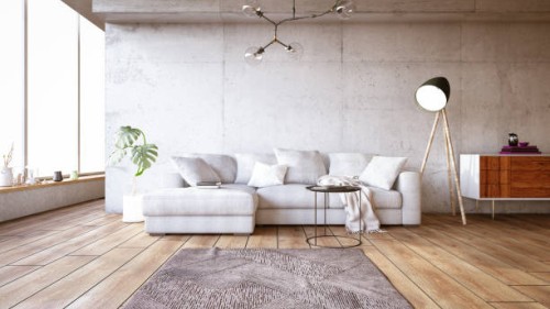 modern living room with sofa - fashion stock pictures, royalty-free photos & images