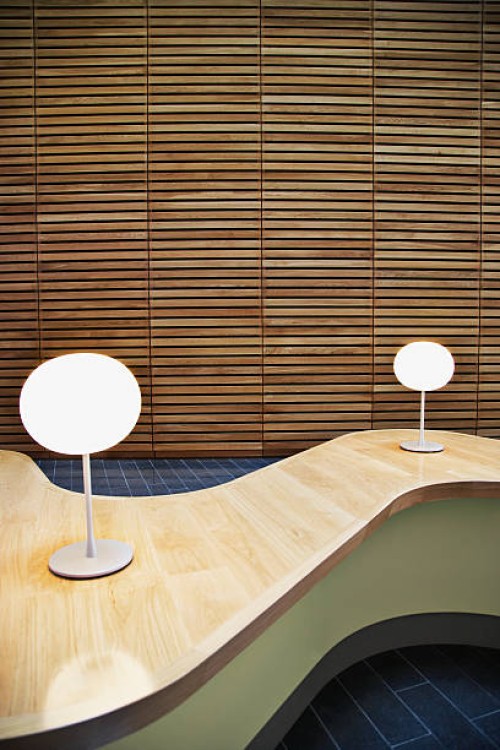 modern table in office lobby - fashion stock pictures, royalty-free photos & images