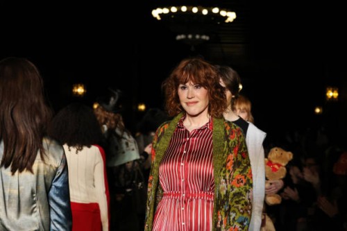 Molly Ringwald walks the runway for the Lingua Franca fashion show during February 2025 New York Fashion Week on February 04, 2025 in New York City.